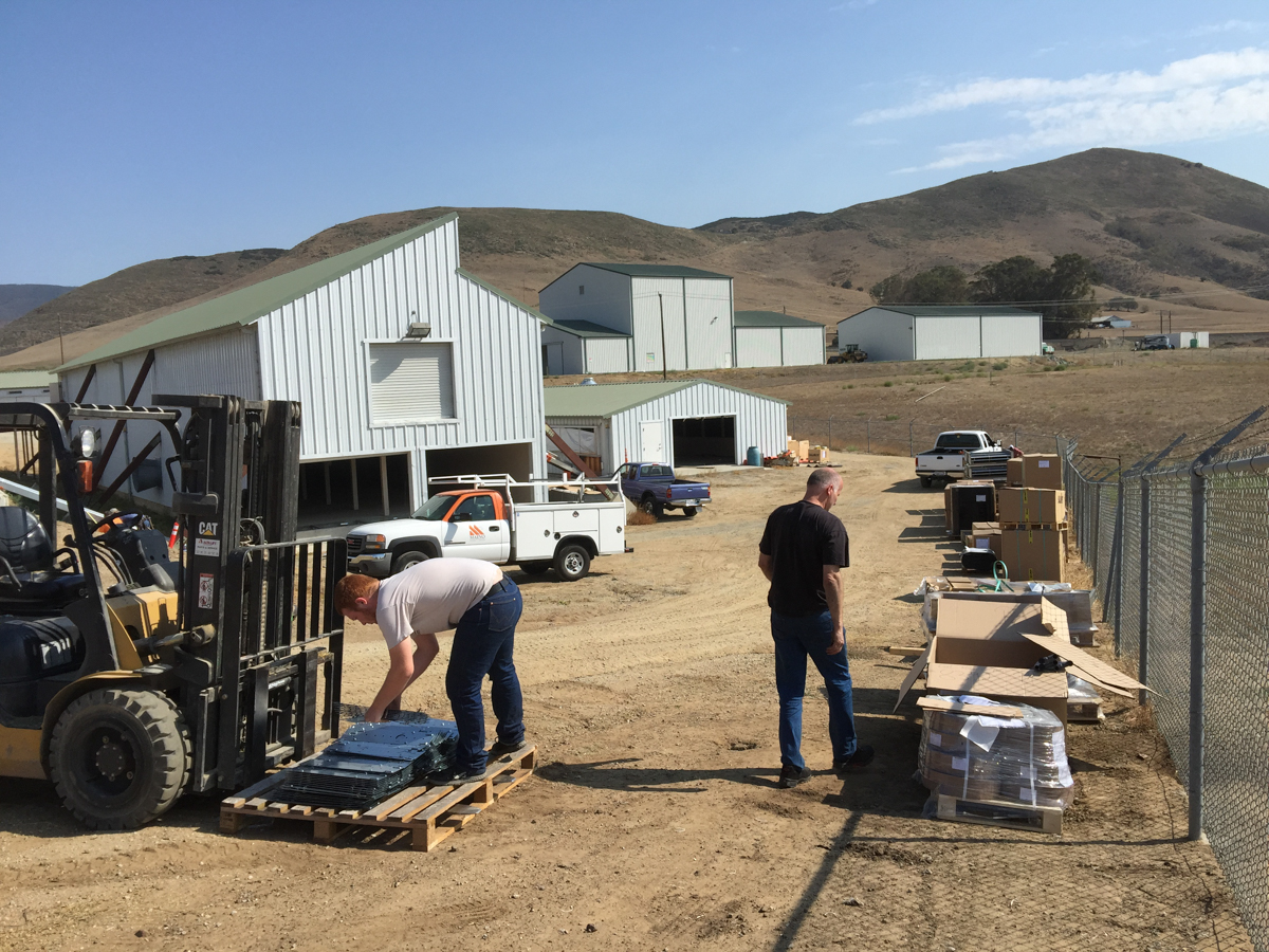 Arrival of equipment for Cal Poly Poultry Science facility